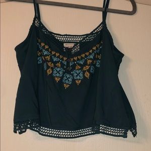 Teal Crop Top